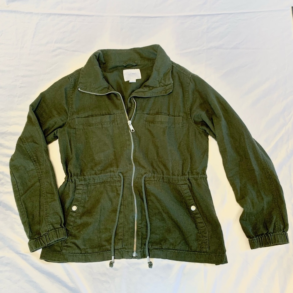 Linen Utility jacket. Womens Medium.